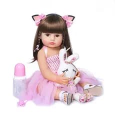 Bebê Reborn Bailarina Boneca Realista Em Vinil Siliconado Pode Dar Banho