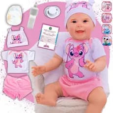 Bebê Reborn Boneca Realista Angel Em Silicone Pode Dar Banho Envio Imediato