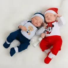 Gêmeos Bebe Reborn Rosali Boy e Girl Siliconada