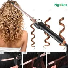 Modelador de Cachos 9mm, Barral Cerâmico Fino para Estilos Versáteis (Cabelo Curto e Longo)