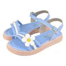 SANDALIA INFANTIL COM FLOR FEMININA FLATFORM LEVE E CONFORTAVEL
