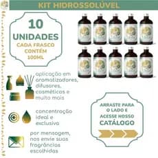 Kit 10 Unidades | Essências Hidrossolúveis | + de 200 Opções  | 100ml | Escolhas via Chat