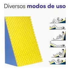 Suave Encosto Triangular Travesseiro Pós Ortopédico Almofada Terapêutica Espuma 65x45x30 - NÃO TEM CAPA
