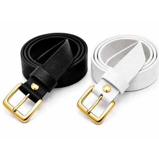 Kit 2 Cintos femininos largura 2cm Fivela Dourada - Yara
