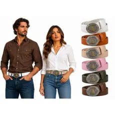 Cinto Fivela N. S. Aparecida Country Rodeio Festa Unissex Elegante