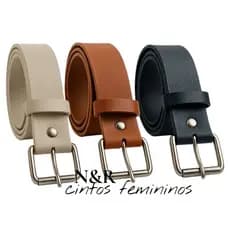 Kit 3 Cintos Femininos Plus Size  Largura 2,5cm Elegante Casual Moda - Bella