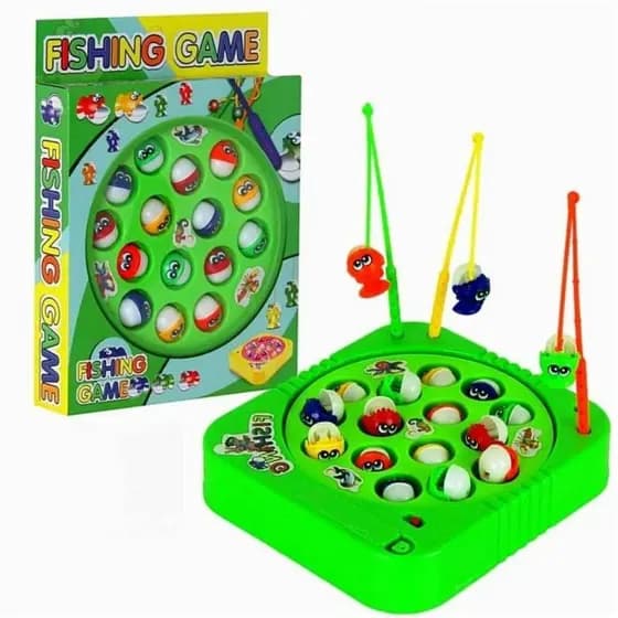 Brinquedo Jogo de Pesca Infantil Musical Pega Peixe Com Varinhas e Peixinhos Coloridos Educativo