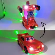 Carrinho Transformers Relampago McQueen Vira Robô（GRANDE)Carros Com Luz e Som