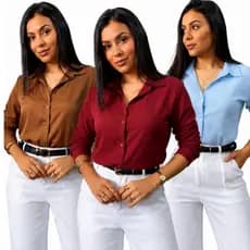 Camisa Social Feminina 100% Algodão – Elegância, Conforto e Caimento Perfeito