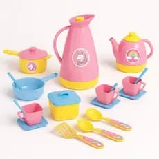 Kit Cozinha Brinquedo Infantil Unicórnio Café + Panelas - Envio Imediato - Samba Toys