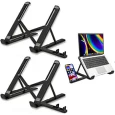 Suporte Ergonômico Dobrável para Notebook até 17” Ajustável Portátil c Apoio Celular Antiderrapante
