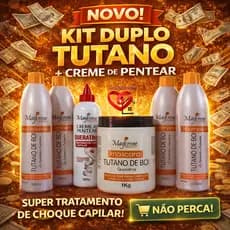 Kit Duplo Tutano de Boi Maycrene + Creme Tratamento com D-Pantenol e Queratina