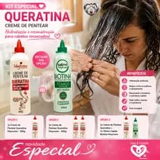 💚 Kit Especial Maycrene – Creme de Pentear Queratina e Tônico Capilar Biotina 💚