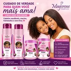 Kit Infantil Óleo de Coco Maycrene – cuidado, brilho e perfume para os pequenos.