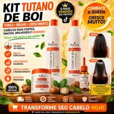 🔥 KIT TUTANO DE BOI + REPARADOR DE PONTAS – TRATAMENTO COMPLETO 🔥