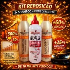 🔥 KIT RECONSTRUÇÃO EXTREMA TUTANO DE BOI + QUERATINA | FORÇA & BRILHO ABSOLUTO 🔥