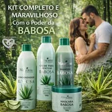 Kit Babosa Ultra Hidratante 4x1 – Crescimento + Anti Queda + Brilho Intenso
