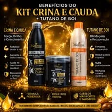 👉Tutano + Crina e Calda  “Blindagem Capilar Total – Crescimento e Força Extrema”
