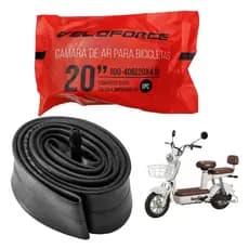 Câmara De Ar  Bike Elétrica  20x4.0 Aro 20 Schrader Preto