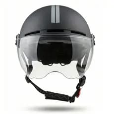 Capacete Coquinho Moto Elétrica E-bike Rava Com Viseira Tamanho 58-62 Preto