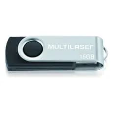 Multilaser Twist Pd588 Pendrive 16gb Preto E Prateado