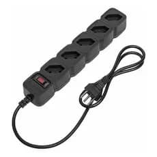 Protetor Eletrônico Com 5 Tomadas Pt Cor Preto 127/220v