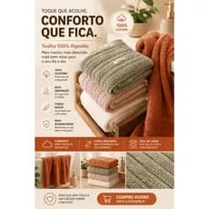 Jogo/kit 1 Toalha de Banho e 1 de Rosto 100% Algodão, Gramatura 600g, Volume Extra Macia- LOFT LUXO