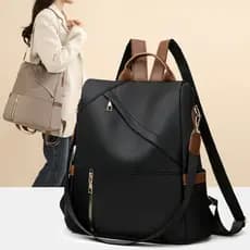 Bolsa Feminina Alça Transversal Casual AntiFurto Mochila Média Resistente Reforçada Mochilinha Socia