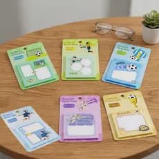 Bloco de Notas Autoadesivo Transparente com Glitter - Artigo de papelaria