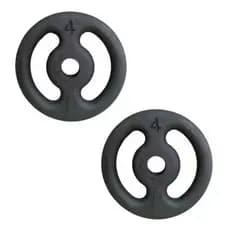 Par Anilhas 4kg Pintadas (2X4 KG) Ferro Fundido Academia Fitness Musculação