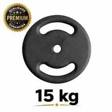 Anilha Vazada Pintada 15 Kg (1X15 Kg )  Para Treino Fitness Academia Treinos em casa