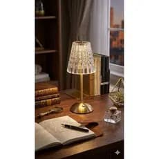 Luminária de mesa com sensor de toque LED, luminária de mesa decorativa, luminária de quarto sem fio, 3 cores