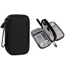Necessaire organizadora bolsa portatil celular cabos fios armanazamento