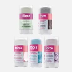 Bastão Facial Ricca Tratamento Hidratante Olhos, Esfoliante Poros Lifting, Protetor Solar Skin Care