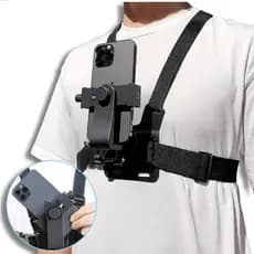 Suporte de Peitoral Para Celular, Colete Peito Gopro, Camera Ação ajustável Câmera Esportivo Moto Bike