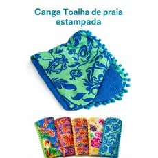 Canga toalha de praia - Toalha de Praia Feminina (Viscolhino/atoalhado) dupla face envio rápido