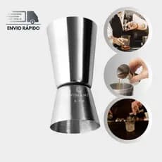 Dosador Duplo Inox Medidor 60ml E 30ml Uso Profissional Para Bebidas Drinks Dois Medidores Bartender