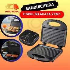Sanduicheira E Grill 2 em 1 Para Pão Lanches Misto Quente E Grelhar Steak Frango Hamburguer 220v