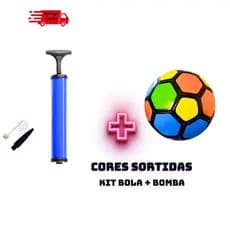 Bola de Futebol Campo Tamanho Grande Costurada Bola Tamanho 5 + Mini Bomba de Bola