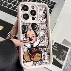 Capinha Capa Mickey Desenho animado Samsung A55 A54 A35 A34 A15 A14 S24 S23 FE Ultra Plus A05 M34 Silicone Anti-impacto