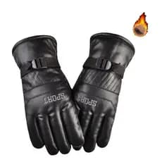 Luva Motoqueiro Motociclista Moto Couro Impermeável Forrada Cano Alto Frio Chuva Produto pronta entrega envio imediato