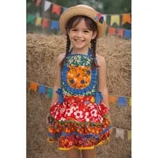 Avental De Festa Junina Infantil Arraia Florido