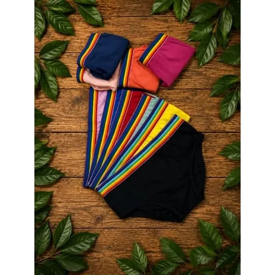 Kit 3 Cuecas Masculina Lisa Adulto Modelo Sunga Arco Iris Homem Algodao Cor Sortida