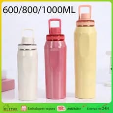 Garrafa Térmica 600/800/1000ml Garrafa Espacial Quente & Frio Com Isolamento De Inox Grande Capacidade