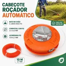 Carretel Automático Carga Fácil Garden P/ Roçadeira Toyama Kawashima Vulcan Garthen + 2,7 mm 10 M corda de cortar grama