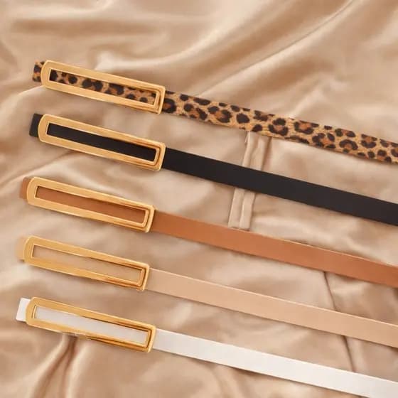 Kit 5 Cintos Femininos Social Elegância 5 Cores