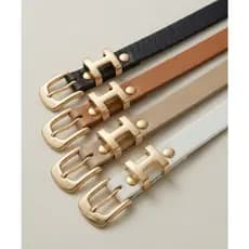 Kit 2 Cintos Fino Fivela Dourado minimalista feminino elegante - 3cm