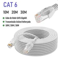 10M/20M/30M Cabo Ethernet CAT6E Patch Cord Pc Notebook Roteador Smart Tv Vídeo Game