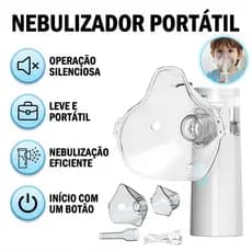 Máquina Nebulizadora Portátil Inalador Nebulizador Adulto Infantil Silencioso