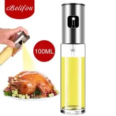 Belifou Frasco De Vidro Com Spray Para Óleo E Vinagre Pulverizador Portátil Para Óleo De Churrasco